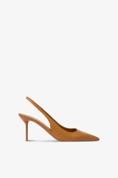 Paris Texas Slingbacks In Tan Leather