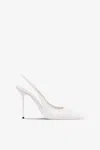 Paris Texas Slingbacks In Grey Patent Leather