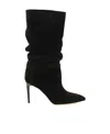 Paris Texas Stiletto Slouchy 110mm Ankle Boots In Black