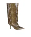Paris Texas Boots With Snake Effect In Green