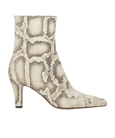 PARIS TEXAS PARIS TEXAS SNAKE-EFFECT MID-HEEL BOOTS