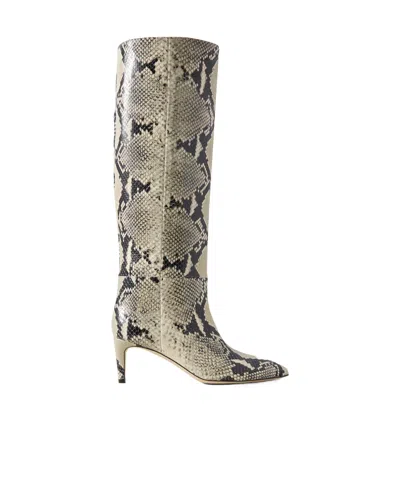 Paris Texas Snake Print Pointed-toe Stiletto Heels In Animal Print