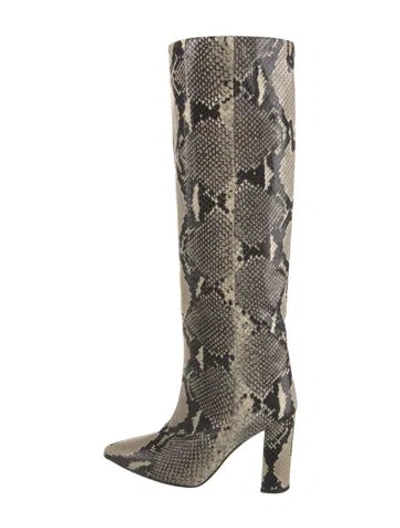 Pre-owned Paris Texas Snakeskin Animal Print Boots