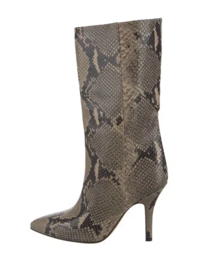 Pre-owned Paris Texas Snakeskin Animal Print Boots