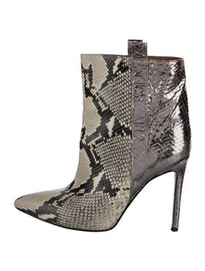 Pre-owned Paris Texas Snakeskin Animal Print Boots