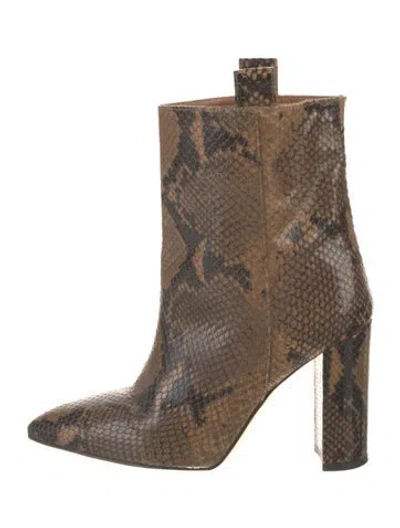 Pre-owned Paris Texas Snakeskin Animal Print Boots In Multi