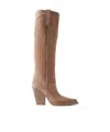 Paris Texas Solid Color Suede Knee-high Boots In Multi