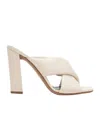 Paris Texas Milk White Leather Mule In Nude
