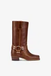 Paris Texas Square-toe Boots In Shiny Vintage Leather In Leather