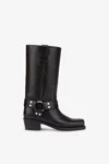 Paris Texas Black Calf Leather Roxy Boot In Black