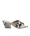 Paris Texas Arizona Snake-embossed Leather Mule Sandals In Animal Print