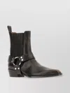 Paris Texas Stacked Heel Leather Helena Boots