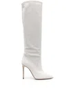 Paris Texas Stiletto 105mm Suede Boots In White