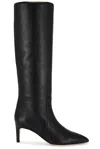 Paris Texas 60mm Stiletto Tall Leather Boots In Black