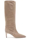 Paris Texas Stiletto 60 Brushed Suede Knee-high Boots In Brown