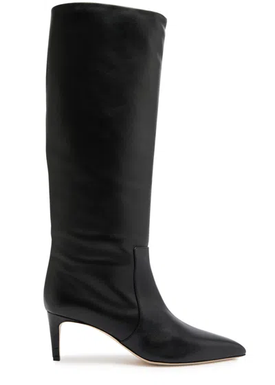 Paris Texas Stiletto 60 Leather Knee-high Boots In Black