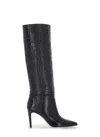 Paris Texas Croc-embossed Leather Boots In Nero