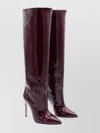 Paris Texas Stiletto Ankle Boots Pointed Toe Design In Burgundy