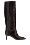 Paris Texas Croc-effect Leather Boots In Brown