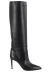 Paris Texas Leather Pointed-toe Knee-high Boots In Black