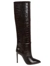 Paris Texas Stiletto Boot High Heels Boots In Bordeaux Leather In Burgundy