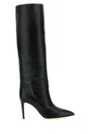 Paris Texas Arrow Toe Stiletto Boots In Black Leather In Black
