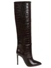 Paris Texas Stiletto Boot High Heels Boots In Bordeaux Leather In Burgundy