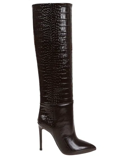 PARIS TEXAS STILETTO BOOT IN CROCODILE-EFFECT LEATHER