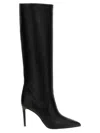 Paris Texas Arrow Toe Stiletto Boots In Black Leather