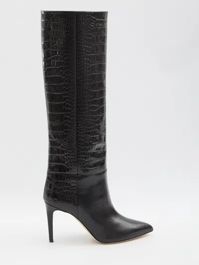 Paris Texas Stiletto Boots In Black