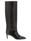 Paris Texas Croc-effect Leather Boots In Brown