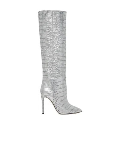 Paris Texas Silver Stiletto Boots