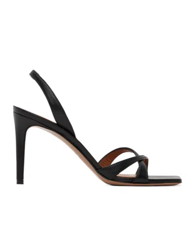 Paris Texas Black Stiletto Slingback 85 Heeled Sandals