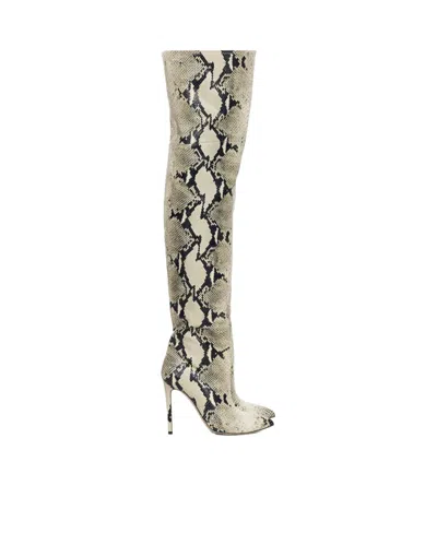 Paris Texas Stiletto Knee-length Boots In Nude