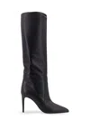 Paris Texas Arrow Toe Stiletto Boots In Black Leather