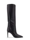 Paris Texas Arrow Toe Stiletto Boots In Black Leather