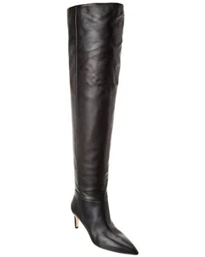 Pre-owned Paris Texas Stiletto Leather Over-the-knee Boot Women's In Black