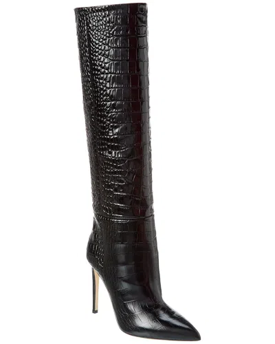 Paris Texas Stiletto Leather Tall Boot In Black