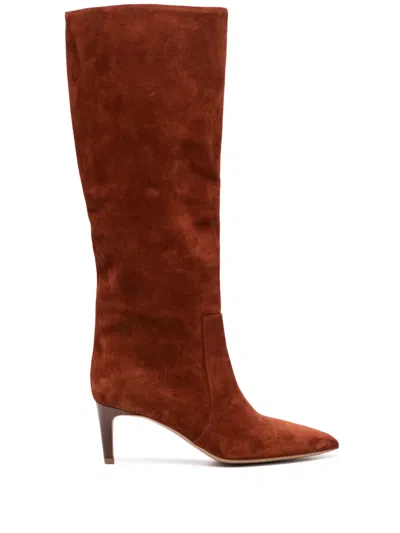 Paris Texas Stilleto 60mm Suede Boots In 褐色