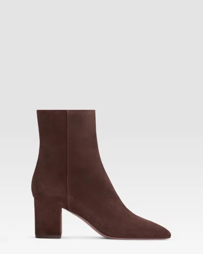 Paris Texas Suede Ankle Boot In Brown