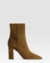 Paris Texas Suede Ankle Boot In Brown