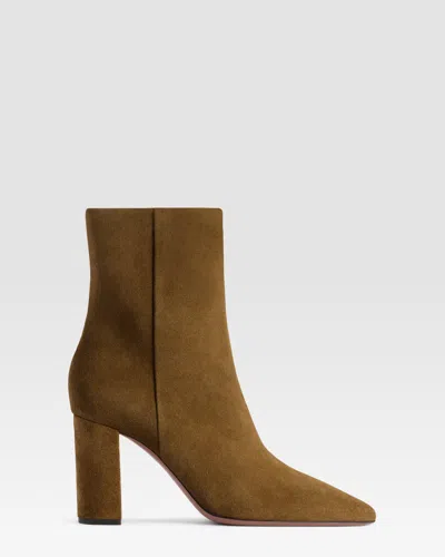 Paris Texas Suede Ankle Boot In Brown