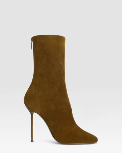 Paris Texas Suede Ankle Boot In Tundra