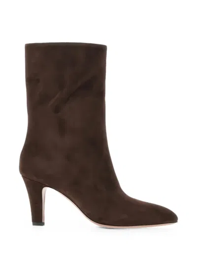 Paris Texas Ankle Boots Slender Silhouette Stiletto Heel In Brown