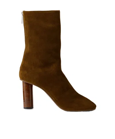 Paris Texas Alice 85 Suede Ankle Boots In Brown