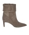Paris Texas Suede Ankle Boots In Gray