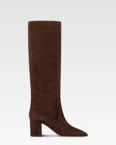 Paris Texas Anja Suede Knee Boots In Brown