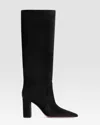 Paris Texas Suede Boot In Black