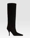 Paris Texas Suede Boot In Black