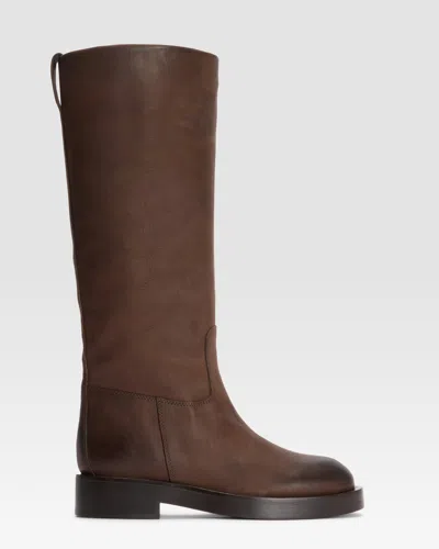 Paris Texas Suede Boot In Ebano